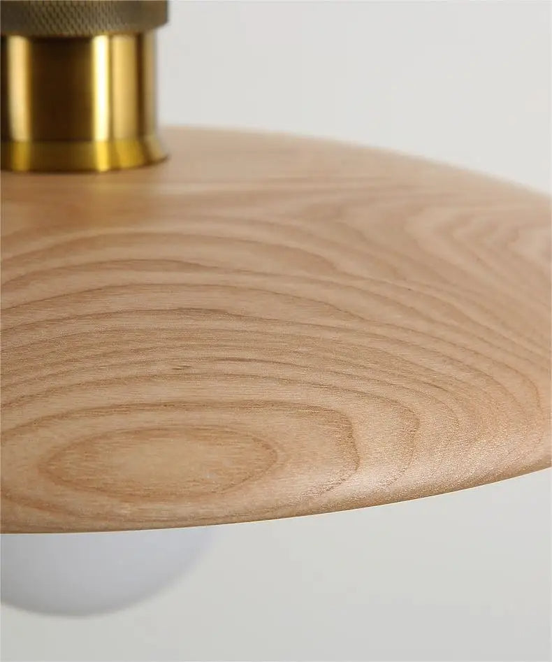 LumiArte: Wooden Pendant Light with Stained Glass – Modern LED Lighting for Dining Rooms & Living Rooms