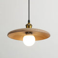 LumiArte: Wooden Pendant Light with Stained Glass – Modern LED Lighting for Dining Rooms & Living Rooms