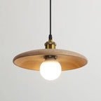 LumiArte: Wooden Pendant Light with Stained Glass – Modern LED Lighting for Dining Rooms & Living Rooms