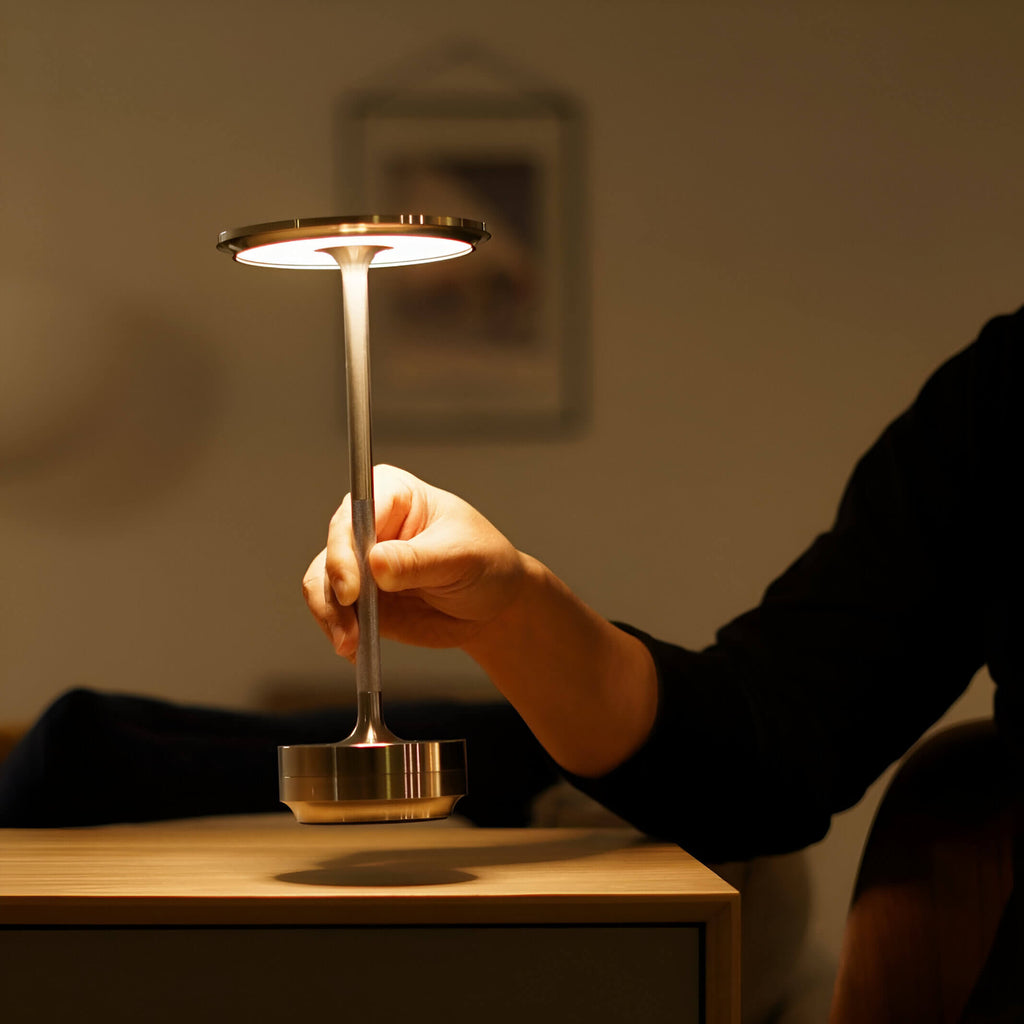 LumiAura: Wireless LED Table Lamp – Rechargeable Mood Light for Living Room & Bedroom