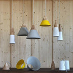 LumiBard: Scandinavian Wooden Pendant Light made of Metal & Oak – Ideal for Children's Rooms & Reading Corners