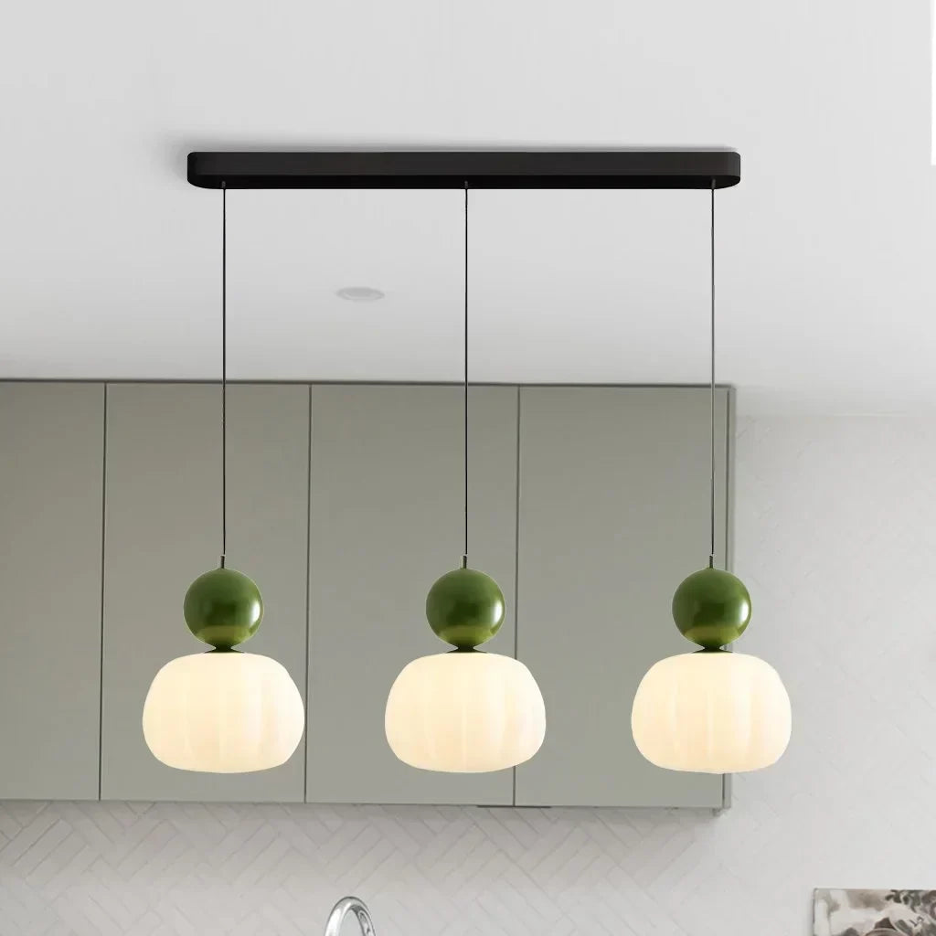 LumiDéco: Art Deco Pendant Light with Cream Shade – Elegant Hanging Lamp