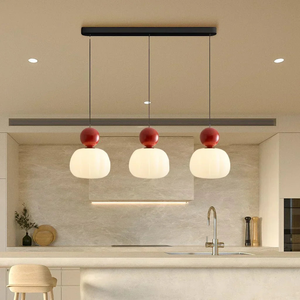 LumiDéco: Art Deco Pendant Light with Cream Shade – Elegant Hanging Lamp
