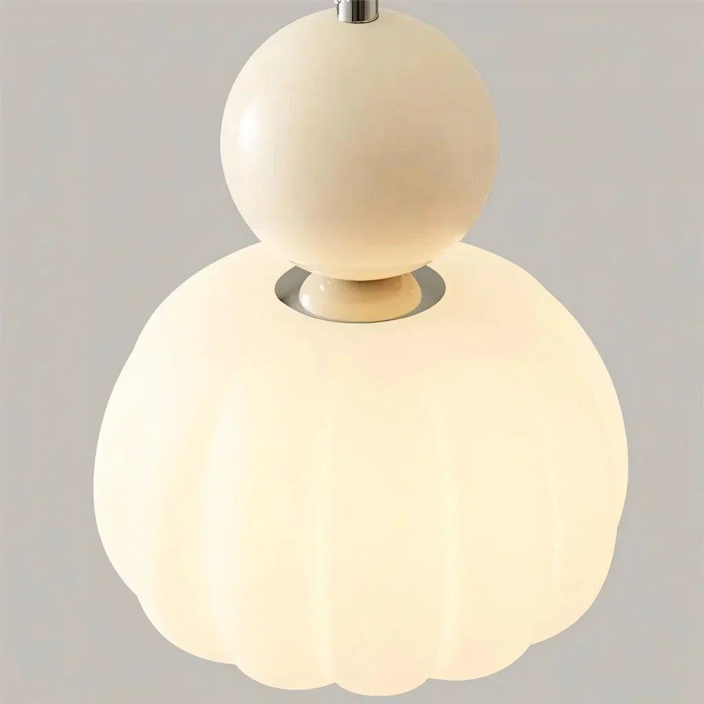 LumiDéco: Art Deco Pendant Light with Cream Shade – Elegant Hanging Lamp