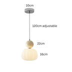 LumiDéco: Art Deco Pendant Light with Cream Shade – Elegant Hanging Lamp