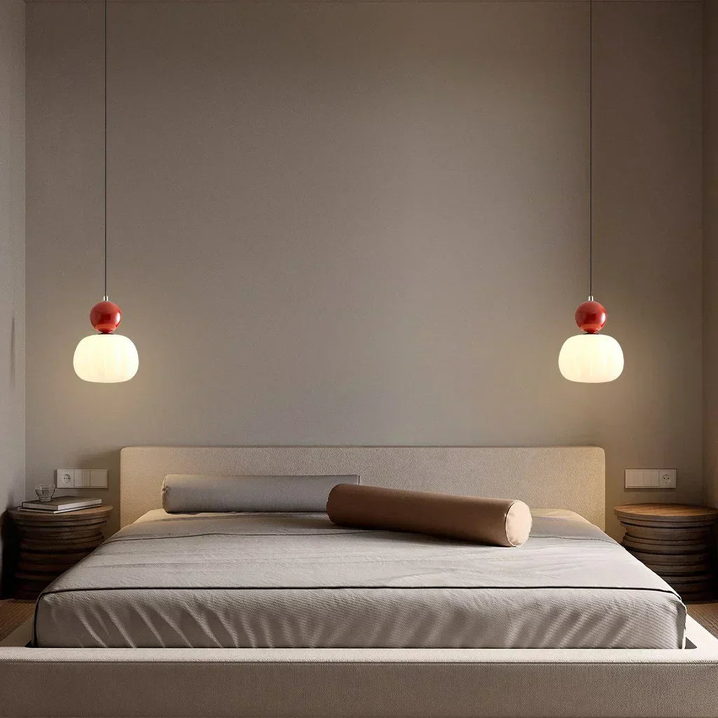 LumiDéco: Art Deco Pendant Light with Cream Shade – Elegant Hanging Lamp