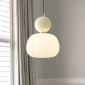 LumiDéco: Art Deco Pendant Light with Cream Shade – Elegant Hanging Lamp
