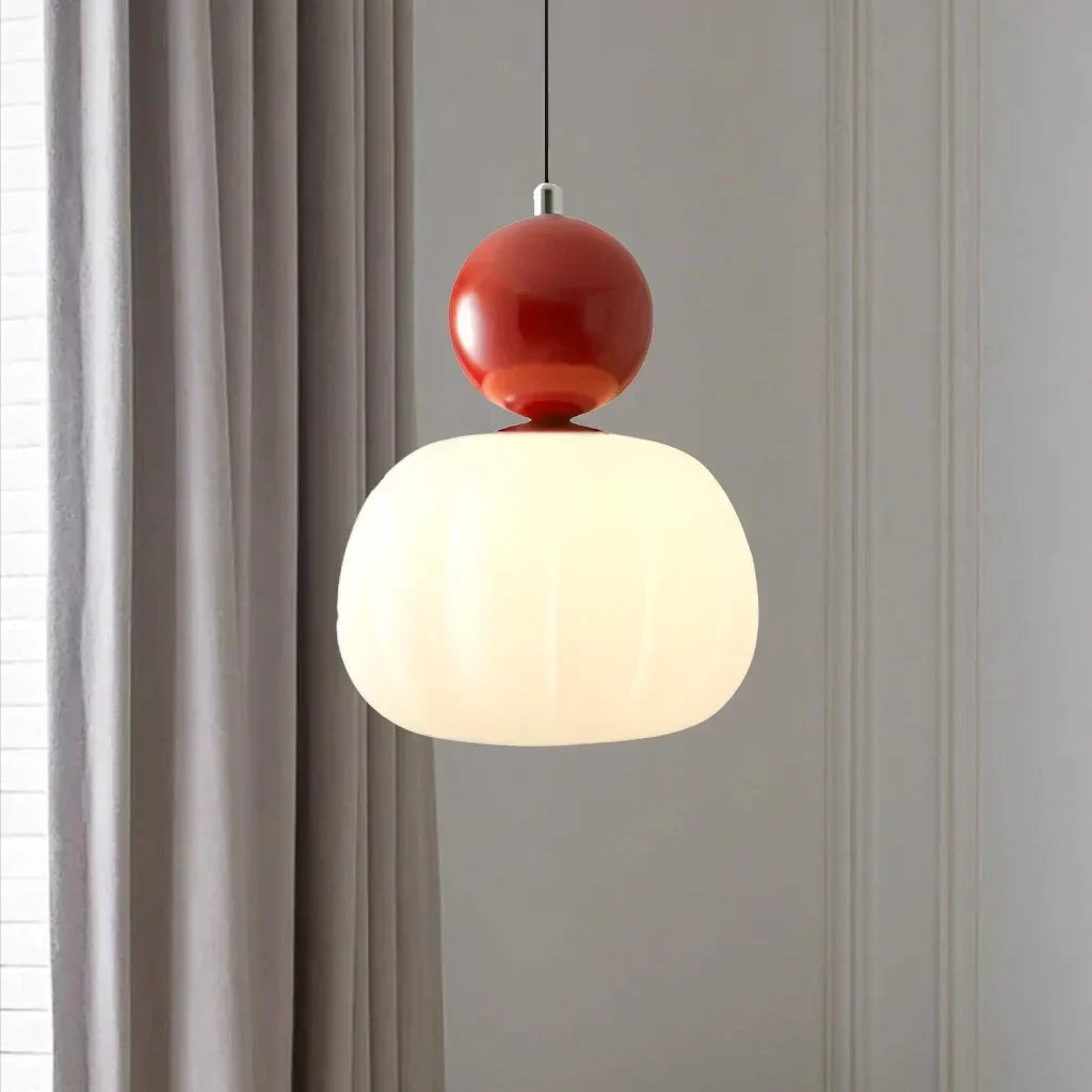 LumiDéco: Art Deco Pendant Light with Cream Shade – Elegant Hanging Lamp