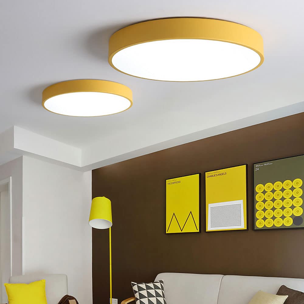 LumiDisc: Round LED Ceiling Light – Flat Surface-Mounted Lamp in Modern Design