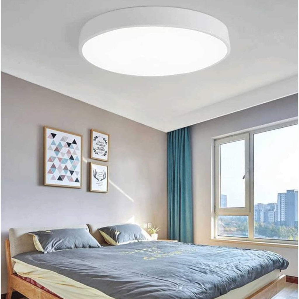 LumiDisc: Round LED Ceiling Light – Flat Surface-Mounted Lamp in Modern Design