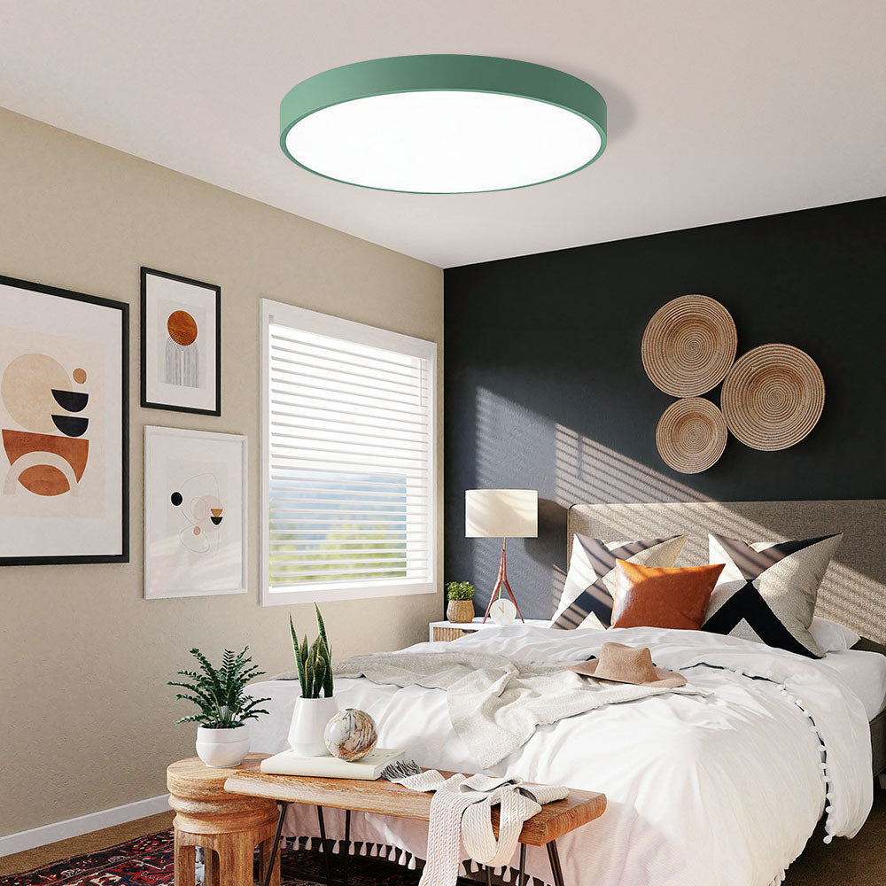 LumiDisc: Round LED Ceiling Light – Flat Surface-Mounted Lamp in Modern Design