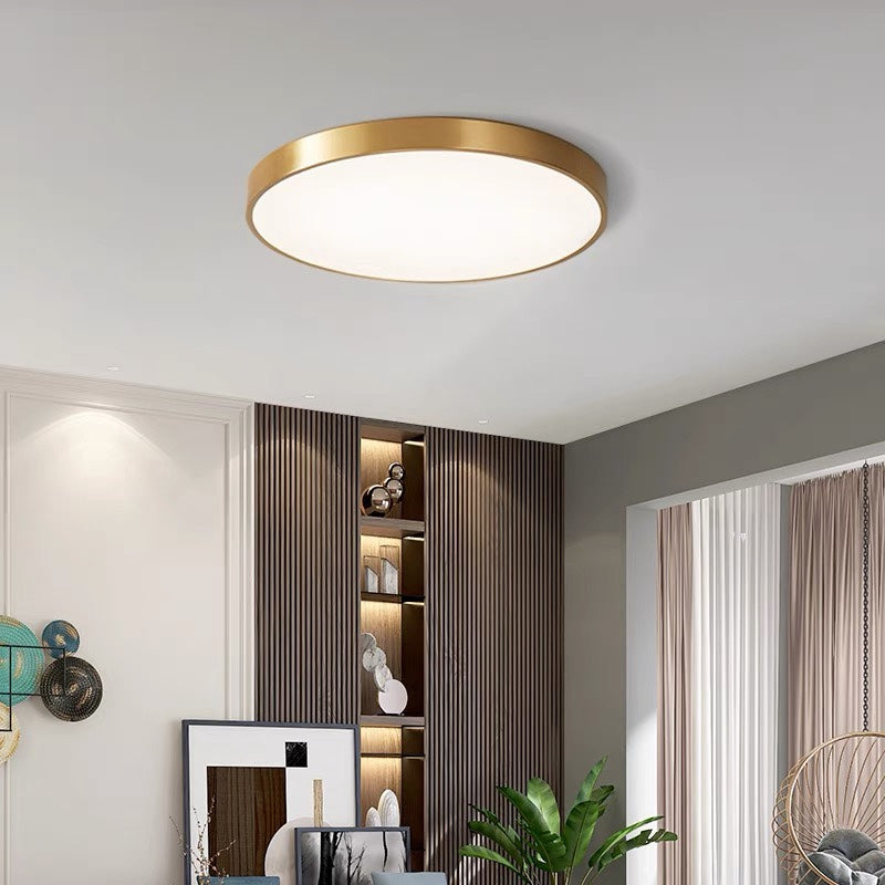 LumiDisc: Round LED Ceiling Light – Flat Surface-Mounted Lamp in Modern Design