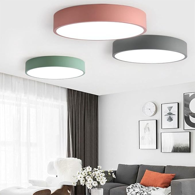 LumiDisc: Round LED Ceiling Light – Flat Surface-Mounted Lamp in Modern Design