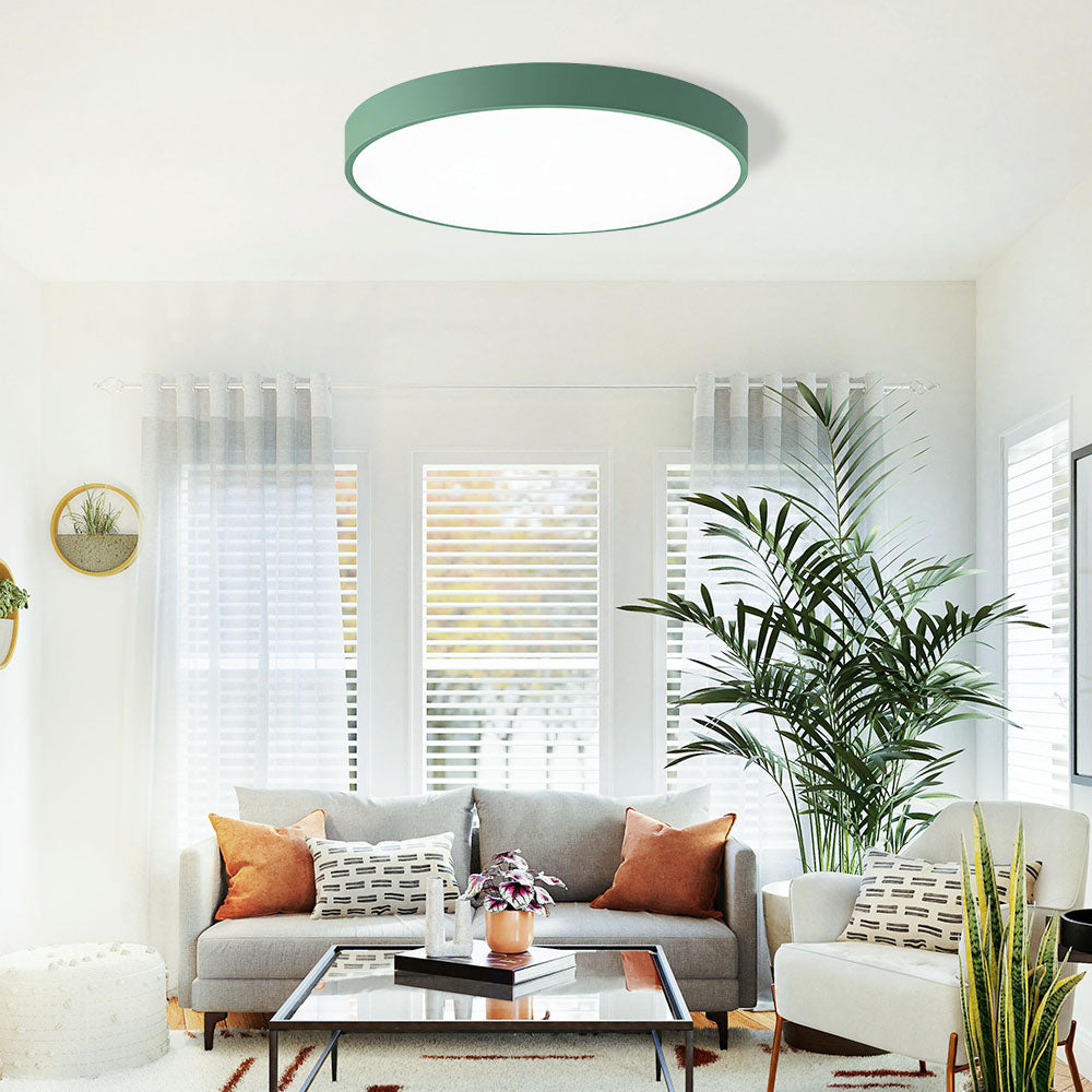 LumiDisc: Round LED Ceiling Light – Flat Surface-Mounted Lamp in Modern Design