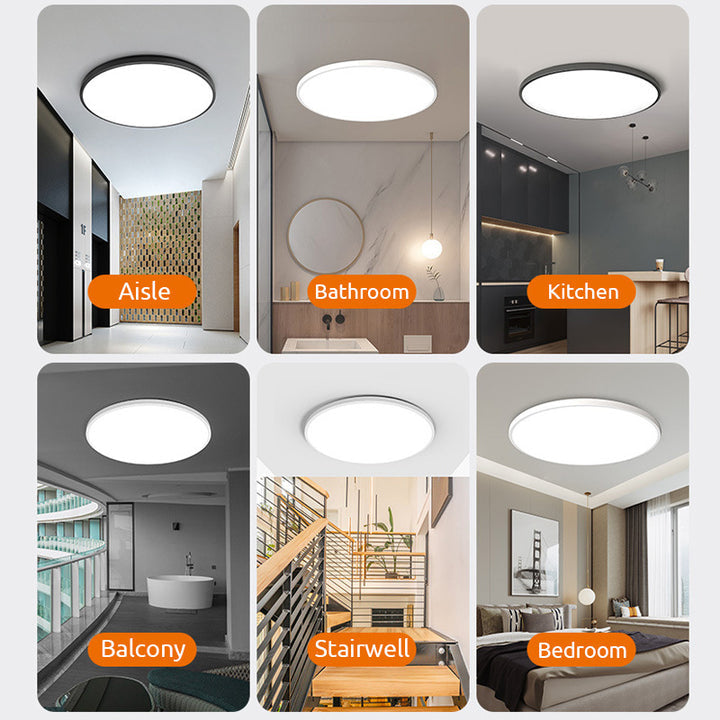 LumiÉpure: Round LED Ceiling Light Minimalistic – Modern & Energy-Saving for Living Room & Bedroom