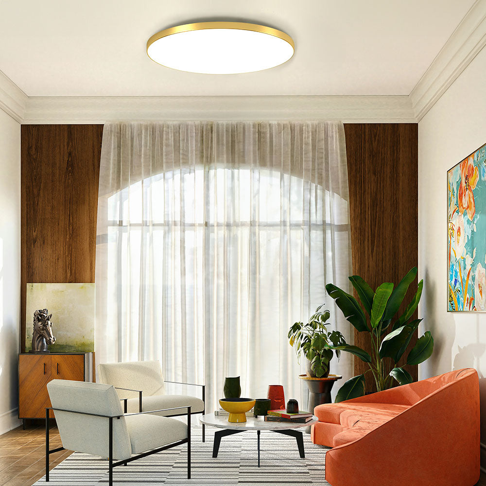 LumiÉpure: Round LED Ceiling Light Minimalistic – Modern & Energy-Saving for Living Room & Bedroom
