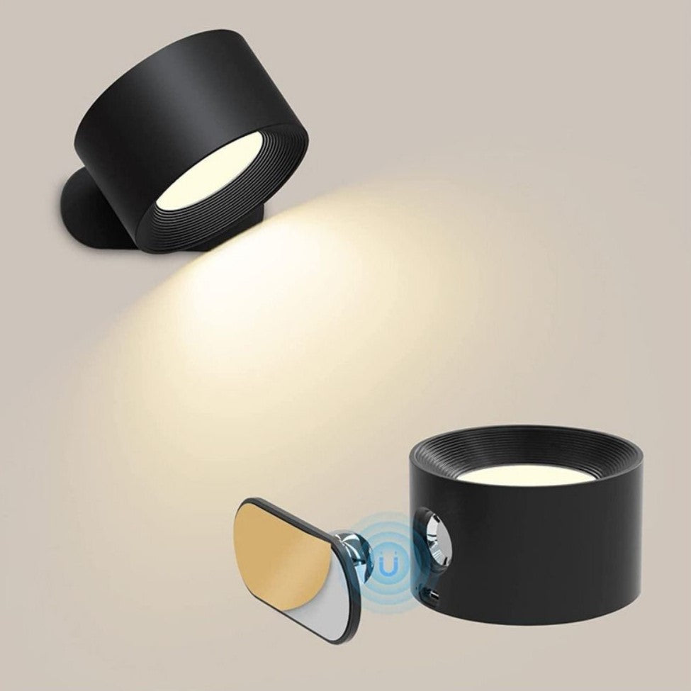 LumiFlex: Wireless LED Wall Light – Magnetic Rechargeable Lamp with 360° Rotation