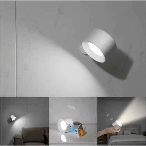 LumiFlex: Wireless LED Wall Light – Magnetic Rechargeable Lamp with 360° Rotation