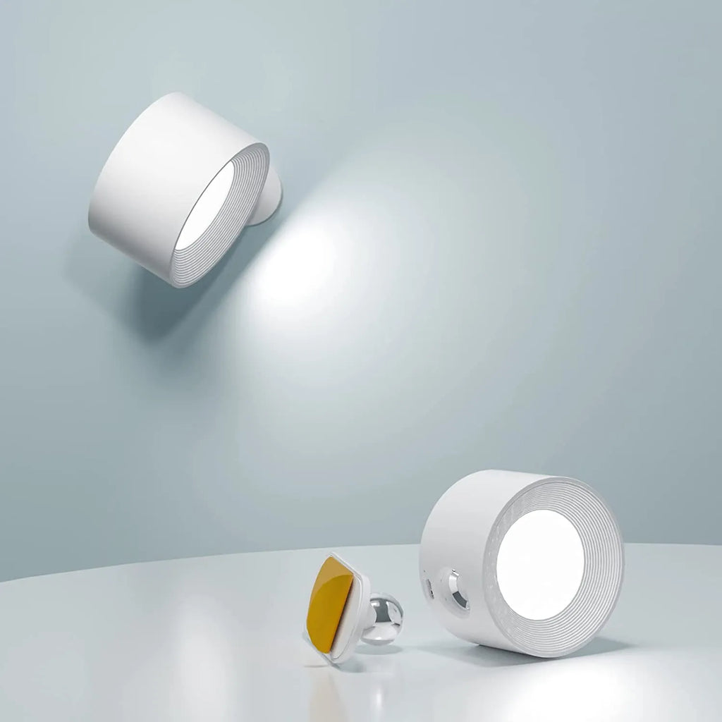 LumiFlex: Wireless LED Wall Light – Magnetic Rechargeable Lamp with 360° Rotation