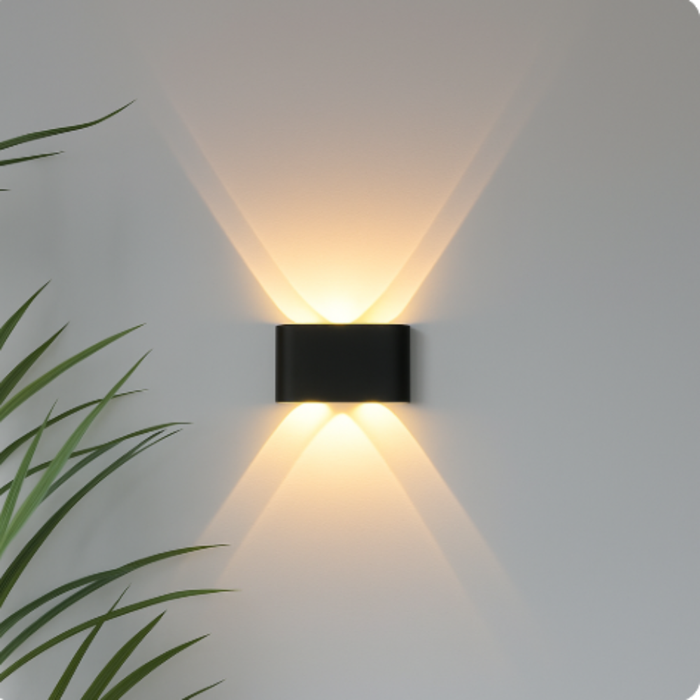 LumiForma: LED Wall Light for Indoor & Outdoor Use in Modern Minimalist Design