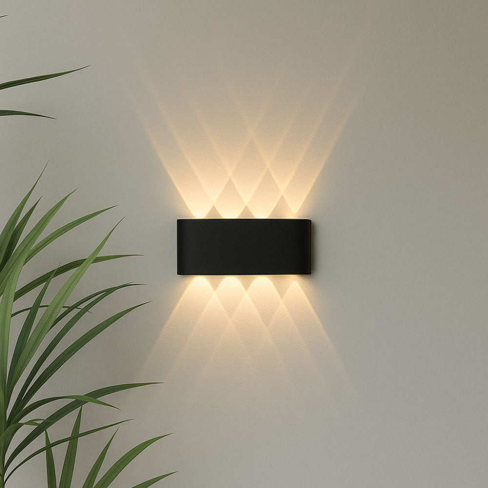 LumiForma: LED Wall Light for Indoor & Outdoor Use in Modern Minimalist Design