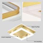 LumiFrame: Square LED Ceiling Light – Modern Surface-Mounted Lamp in Architectural Design