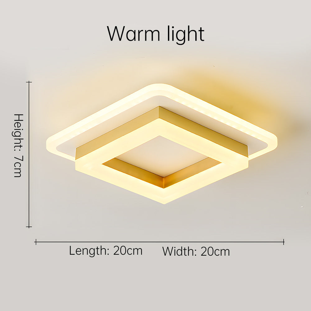 LumiFrame: Square LED Ceiling Light – Modern Surface-Mounted Lamp in Architectural Design