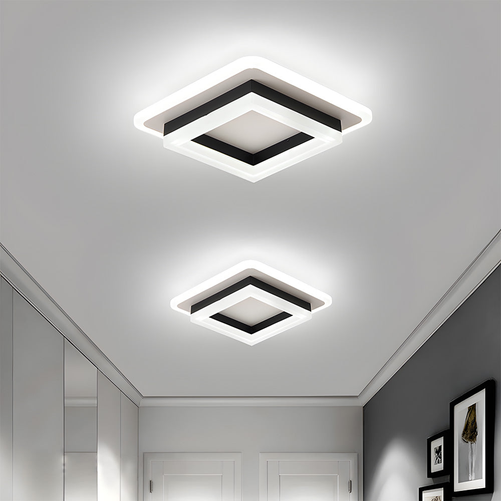 LumiFrame: Square LED Ceiling Light – Modern Surface-Mounted Lamp in Architectural Design