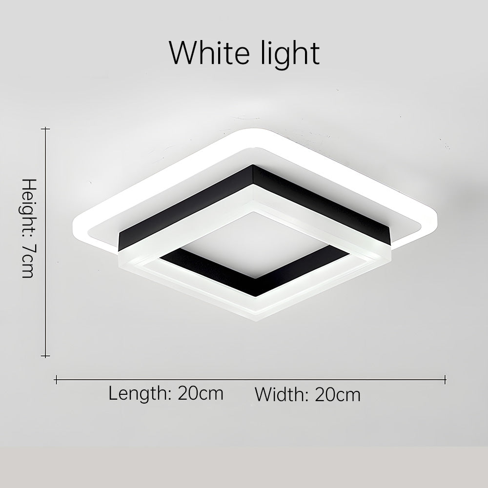 LumiFrame: Square LED Ceiling Light – Modern Surface-Mounted Lamp in Architectural Design