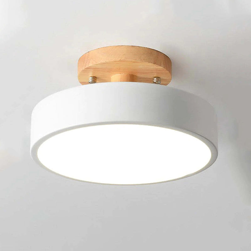 LumiHolz: Modern LED Ceiling Light Made of Wood – Dimmable Design Light for Office & Living Space