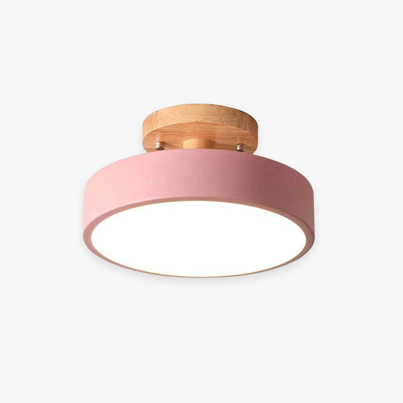 LumiHolz: Modern LED Ceiling Light Made of Wood – Dimmable Design Light for Office & Living Space