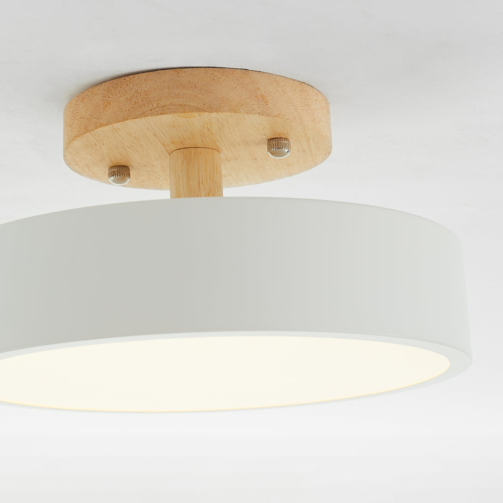 LumiHolz: Modern LED Ceiling Light Made of Wood – Dimmable Design Light for Office & Living Space