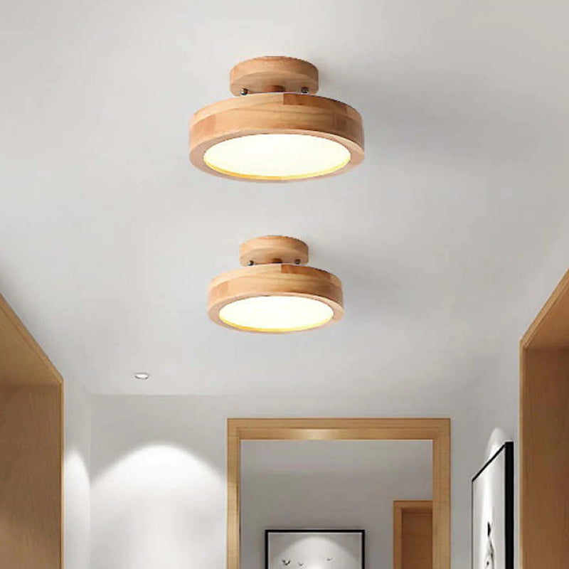 LumiHolz: Modern LED Ceiling Light Made of Wood – Dimmable Design Light for Office & Living Space