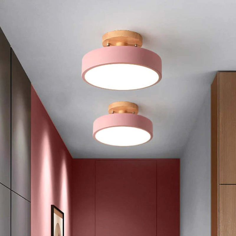 LumiHolz: Modern LED Ceiling Light Made of Wood – Dimmable Design Light for Office & Living Space