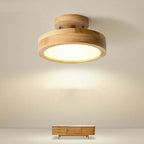 LumiHolz: Modern LED Ceiling Light Made of Wood – Dimmable Design Light for Office & Living Space