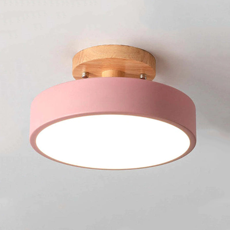 LumiHolz: Modern LED Ceiling Light Made of Wood – Dimmable Design Light for Office & Living Space