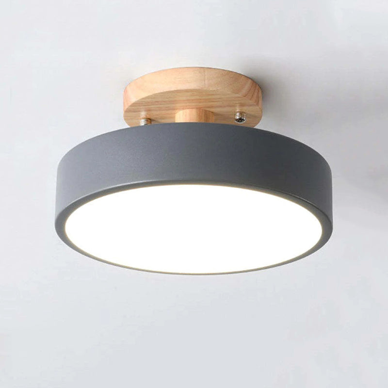 LumiHolz: Modern LED Ceiling Light Made of Wood – Dimmable Design Light for Office & Living Space
