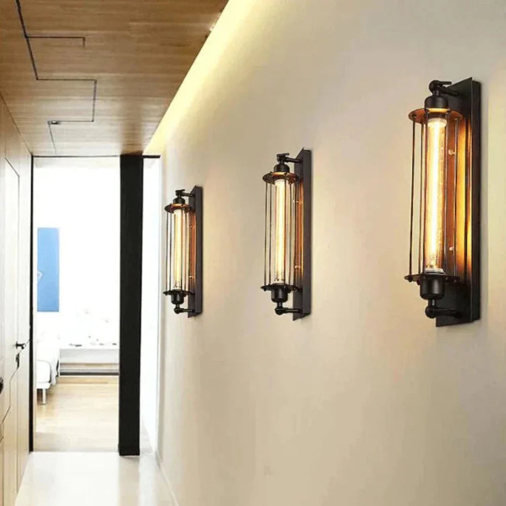 LumiIron: Timeless LED Wall Light Made of Metal with Romantic Light Display & Retro Charm – for Hallway & Guest Room