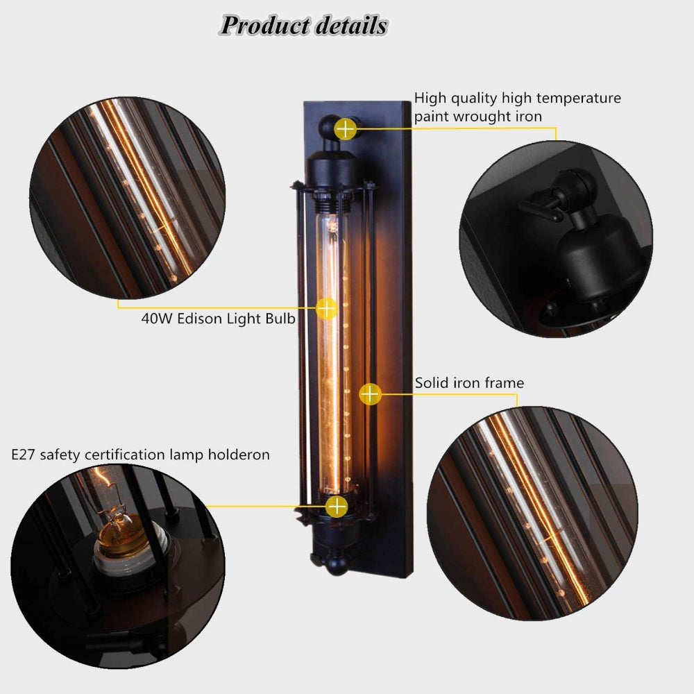 LumiIron: Timeless LED Wall Light Made of Metal with Romantic Light Display & Retro Charm – for Hallway & Guest Room