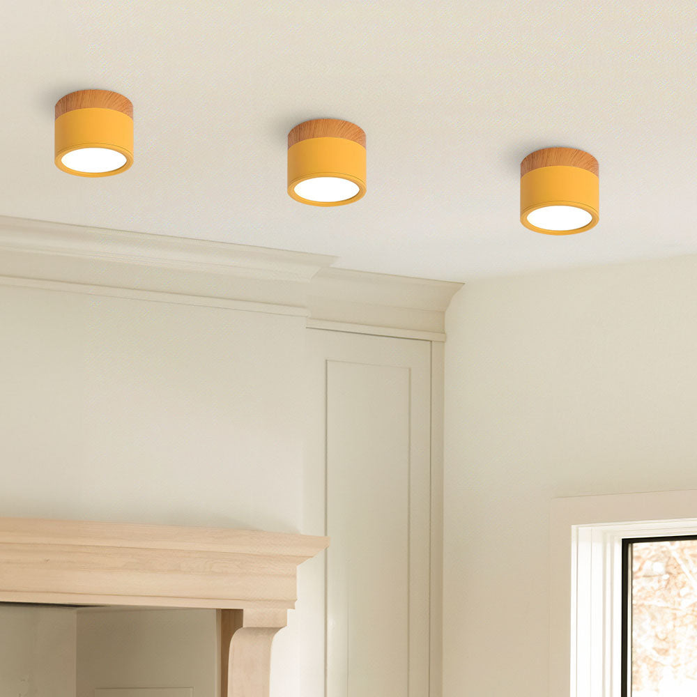LumiKnot: Wooden Ceiling Light in Japandi Style – Modern LED Surface-Mounted Lamp for Living Room & Hallway
