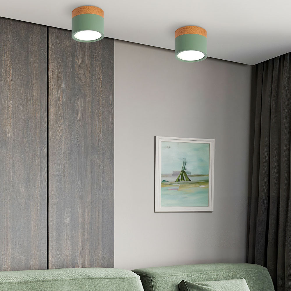 LumiKnot: Wooden Ceiling Light in Japandi Style – Modern LED Surface-Mounted Lamp for Living Room & Hallway