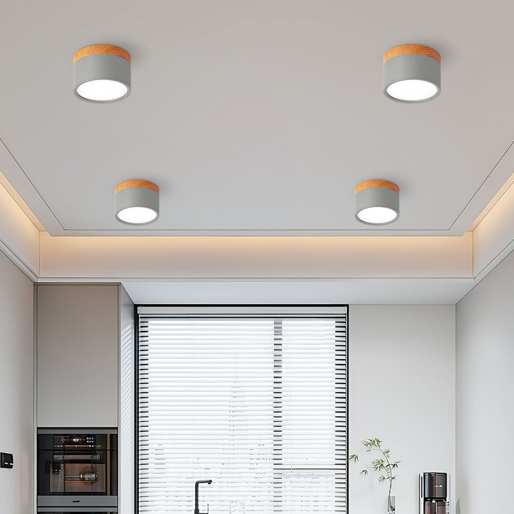 LumiKnot: Wooden Ceiling Light in Japandi Style – Modern LED Surface-Mounted Lamp for Living Room & Hallway