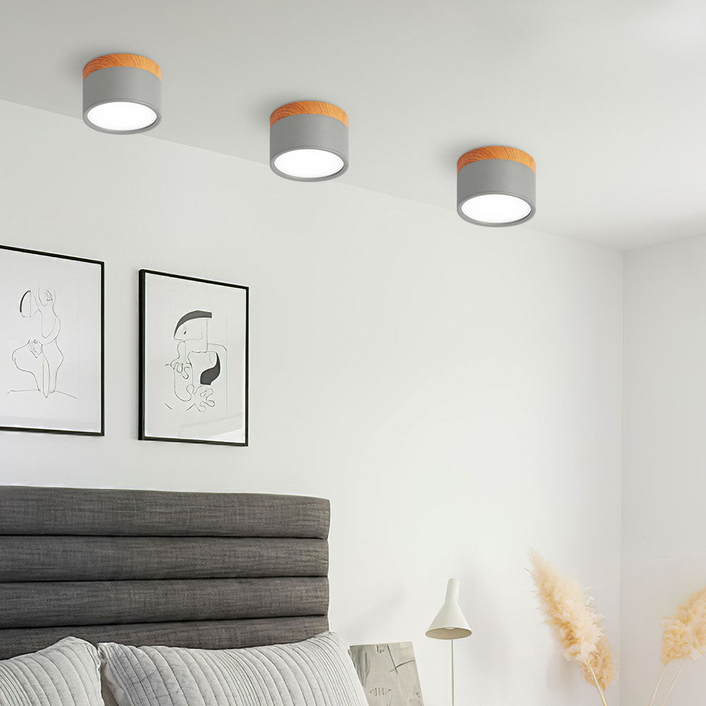 LumiKnot: Wooden Ceiling Light in Japandi Style – Modern LED Surface-Mounted Lamp for Living Room & Hallway