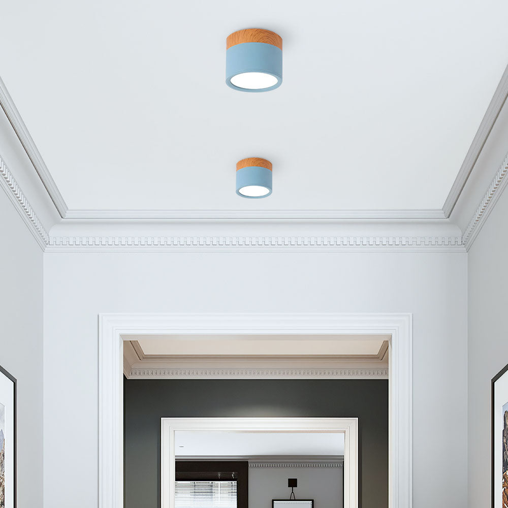 LumiKnot: Wooden Ceiling Light in Japandi Style – Modern LED Surface-Mounted Lamp for Living Room & Hallway