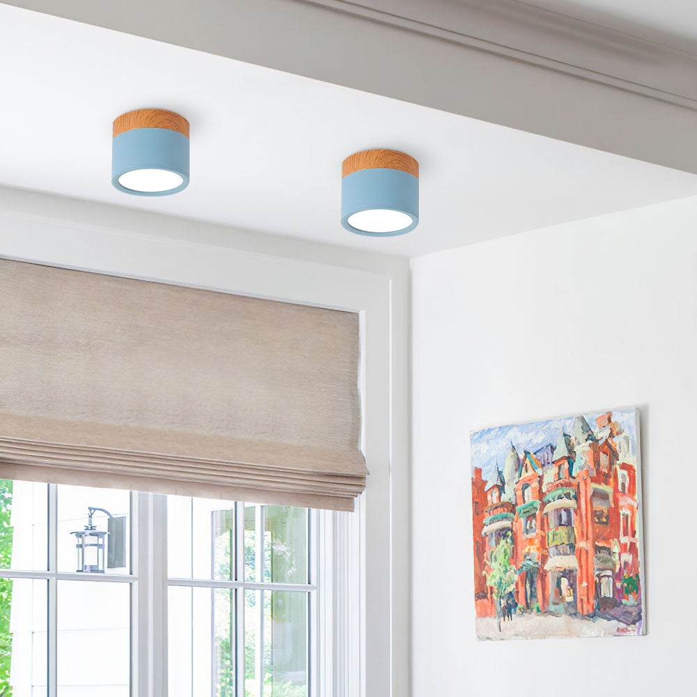 LumiKnot: Wooden Ceiling Light in Japandi Style – Modern LED Surface-Mounted Lamp for Living Room & Hallway