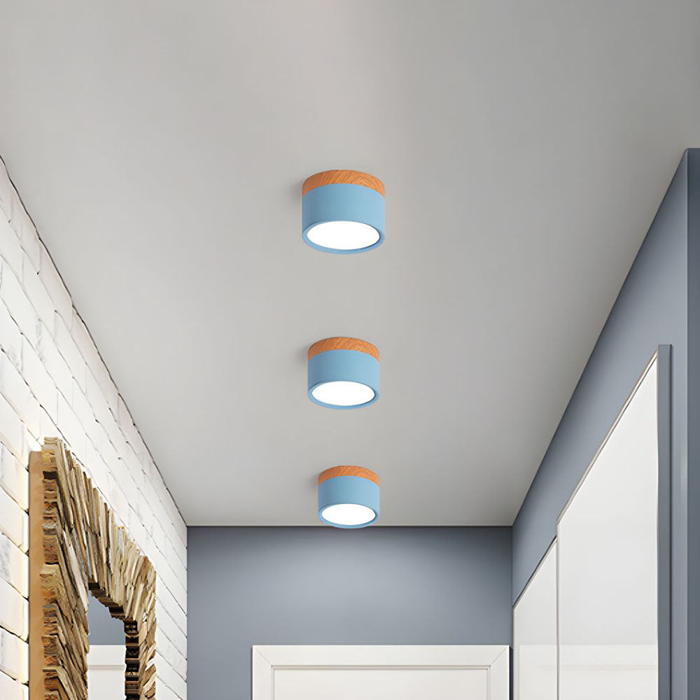 LumiKnot: Wooden Ceiling Light in Japandi Style – Modern LED Surface-Mounted Lamp for Living Room & Hallway