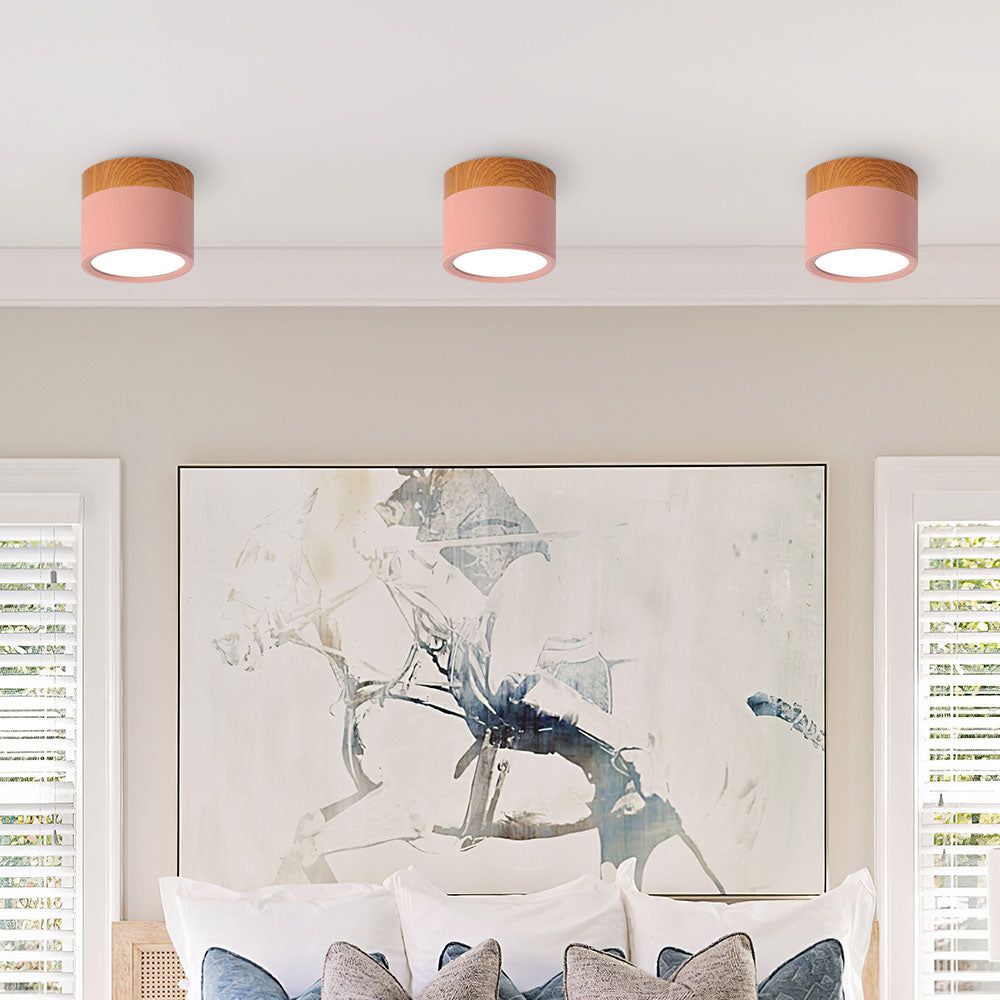 LumiKnot: Wooden Ceiling Light in Japandi Style – Modern LED Surface-Mounted Lamp for Living Room & Hallway