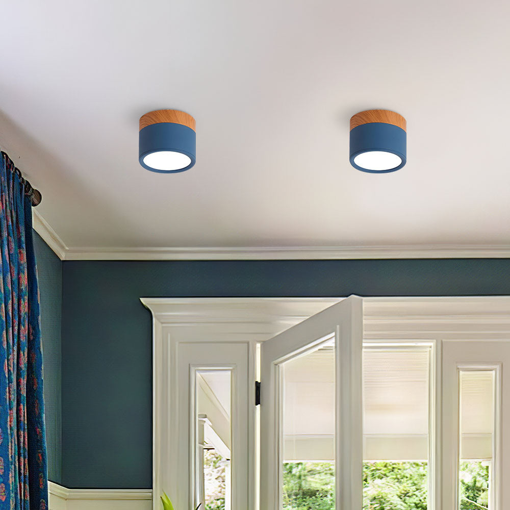 LumiKnot: Wooden Ceiling Light in Japandi Style – Modern LED Surface-Mounted Lamp for Living Room & Hallway