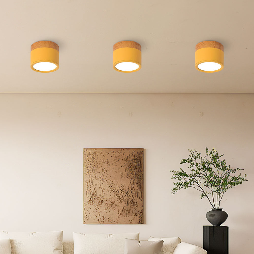 LumiKnot: Wooden Ceiling Light in Japandi Style – Modern LED Surface-Mounted Lamp for Living Room & Hallway