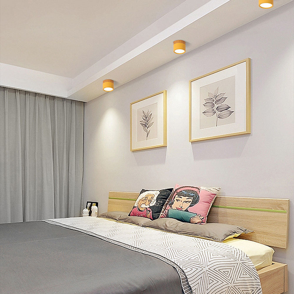 LumiKnot: Wooden Ceiling Light in Japandi Style – Modern LED Surface-Mounted Lamp for Living Room & Hallway
